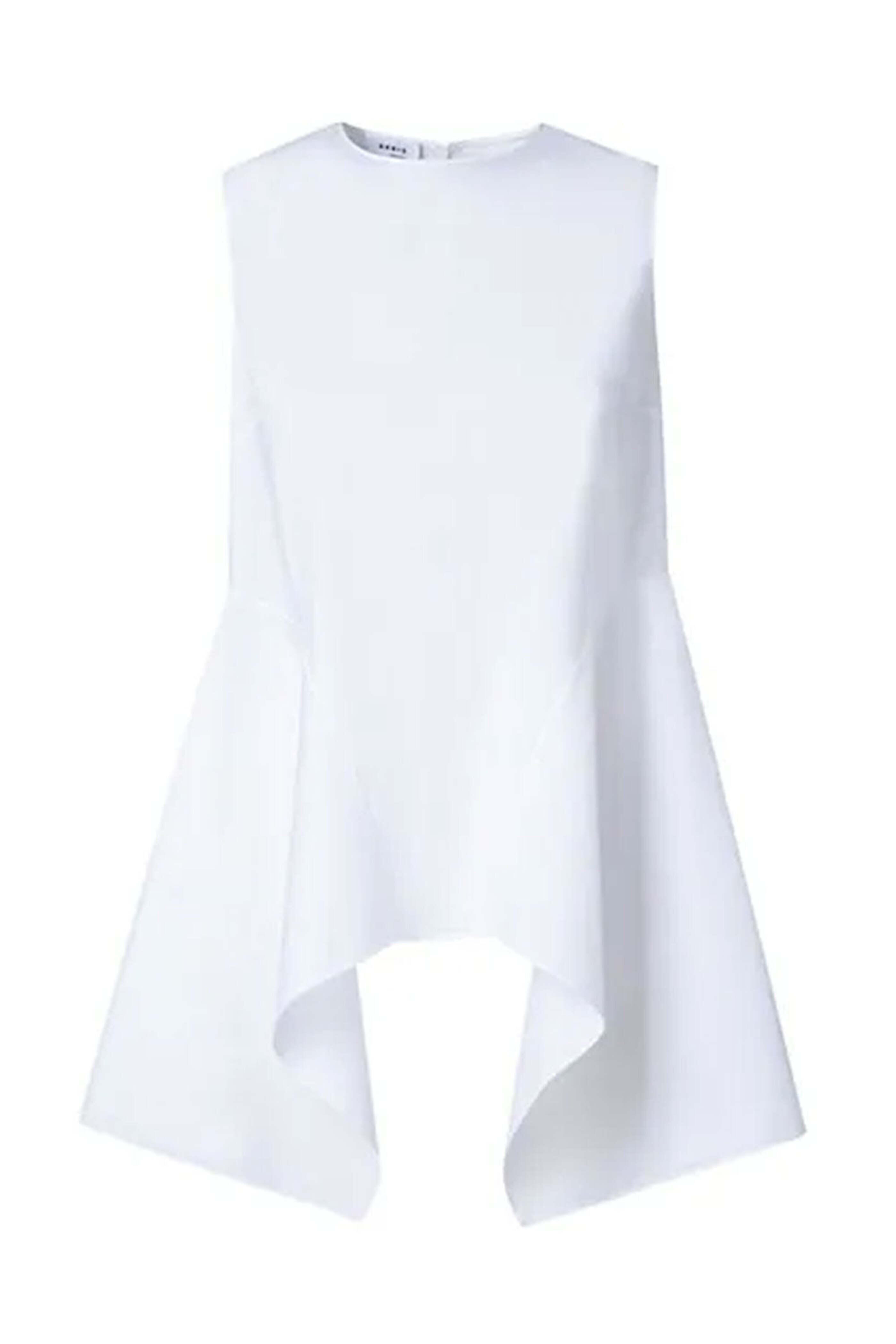Akris Punto - Cream Cotton Handkerchief Peplum Blouse