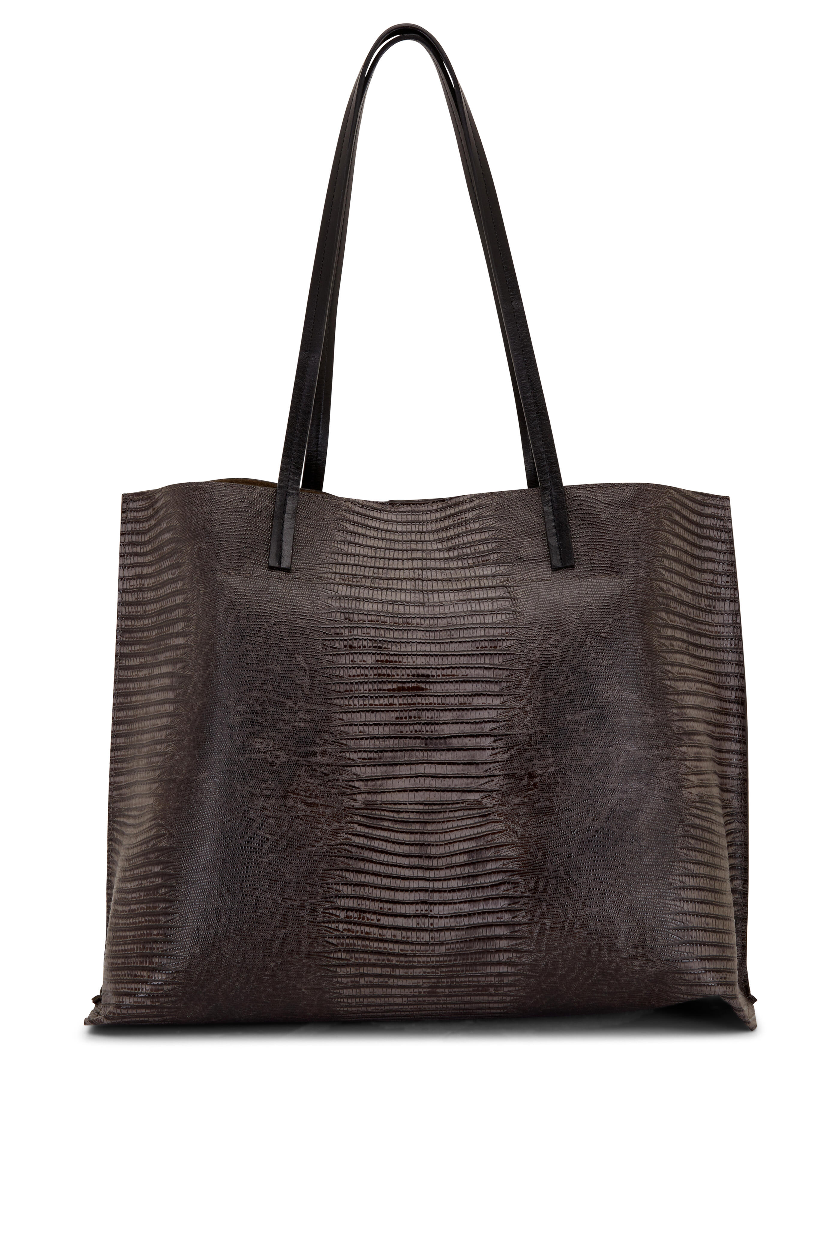 バッグ OUAT shoulder bag steel B May Bags - Steel Embossed Lizard Classic Shopper Tote