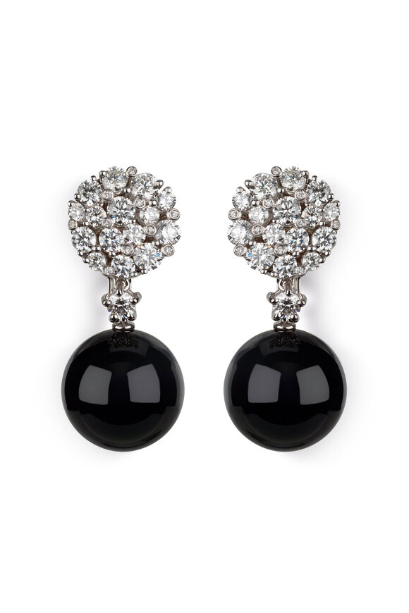 Chantecler Diamond & Black Onyx Drop Earrings