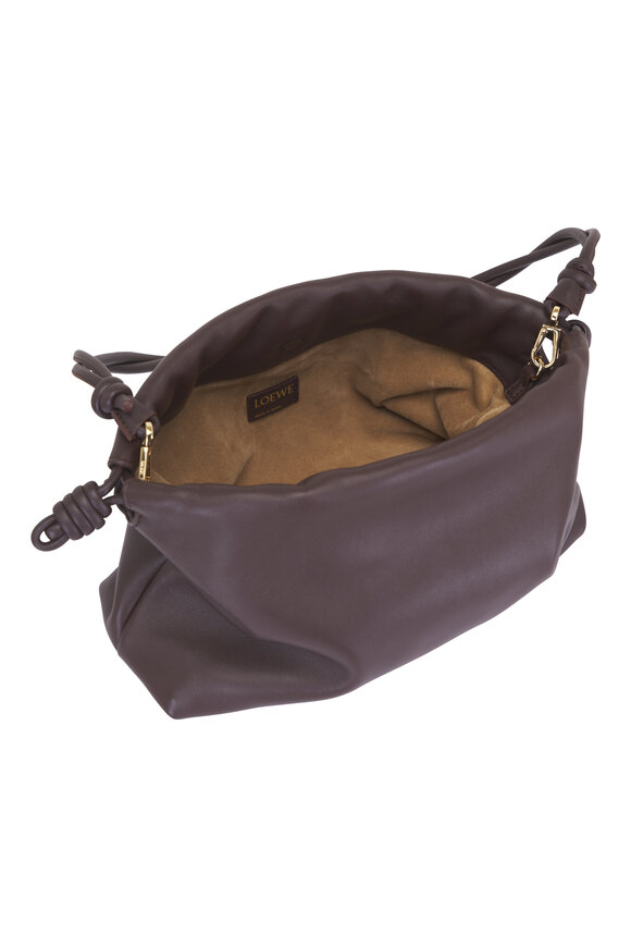 Loewe Medium Flamenco Dark Brownie Leather Clutch - view 4