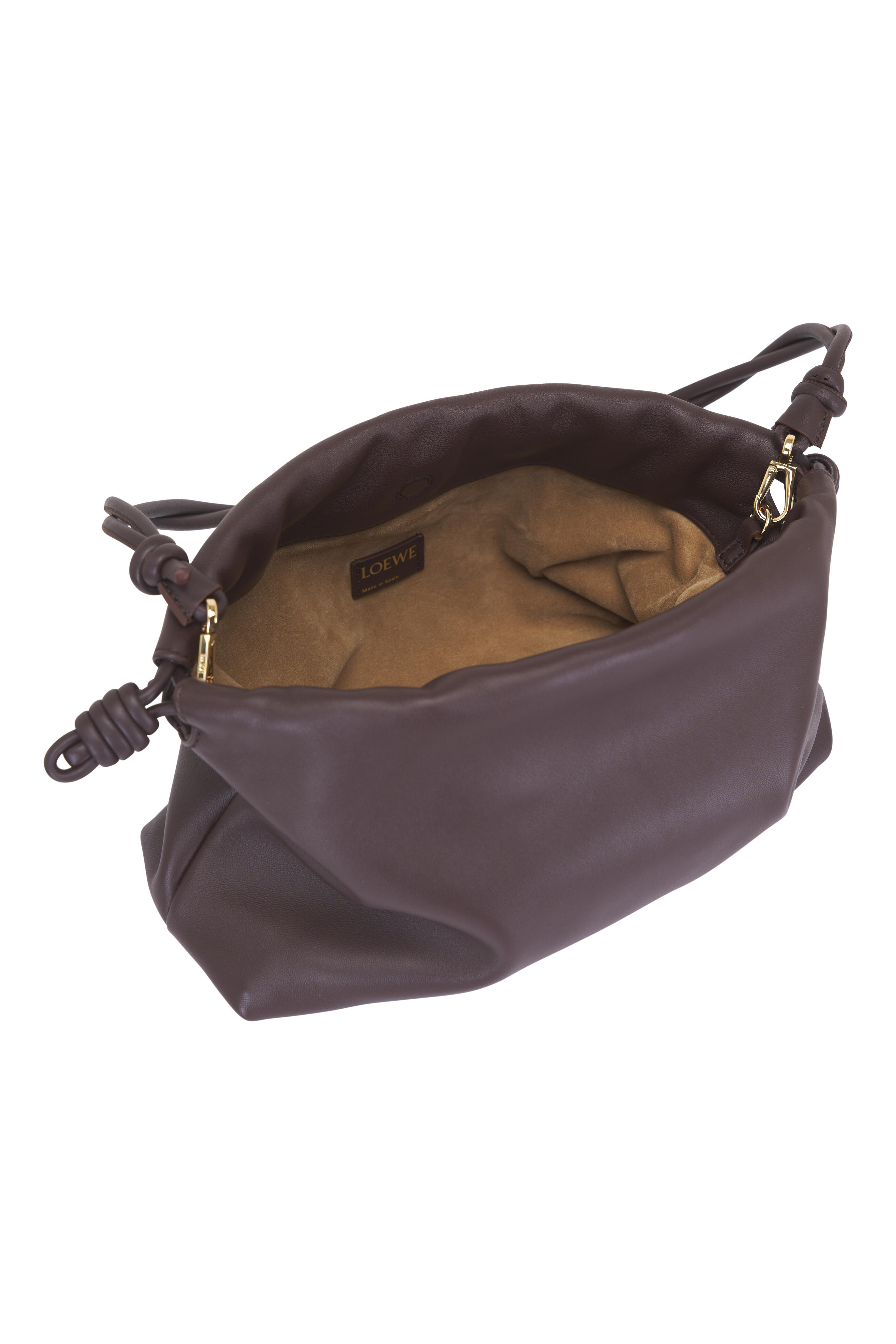 ショルダーバッグ・ポシェット LOEWE FLAMENCO PURSE MEDIUM BAG IN DARK BROWNIE Loewe - Medium Flamenco Dark Brownie Leather Clutch