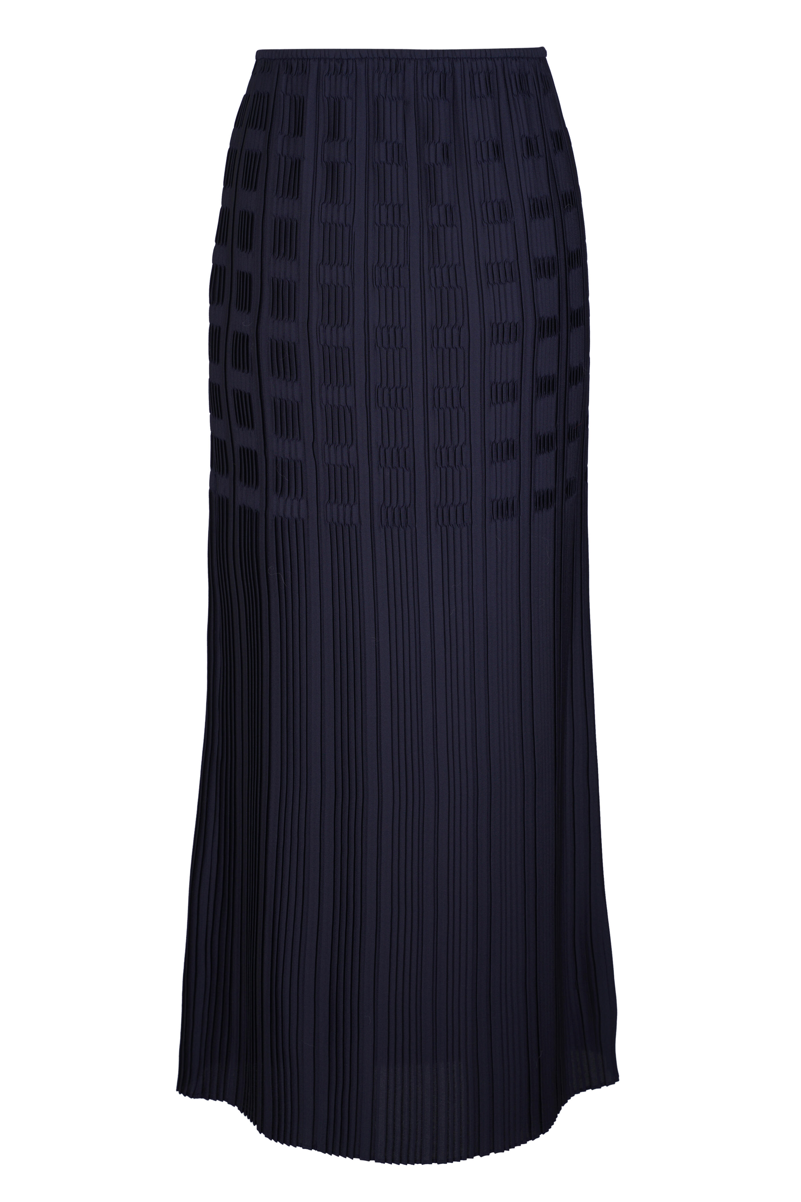 Lafayette 148 New York - Ink Recycled Satin Basketweave Plissé Skirt