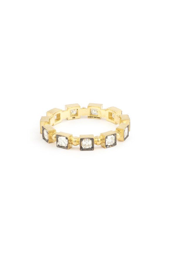 Sylva & Cie Asscher Cut Diamond Eternity Ring 