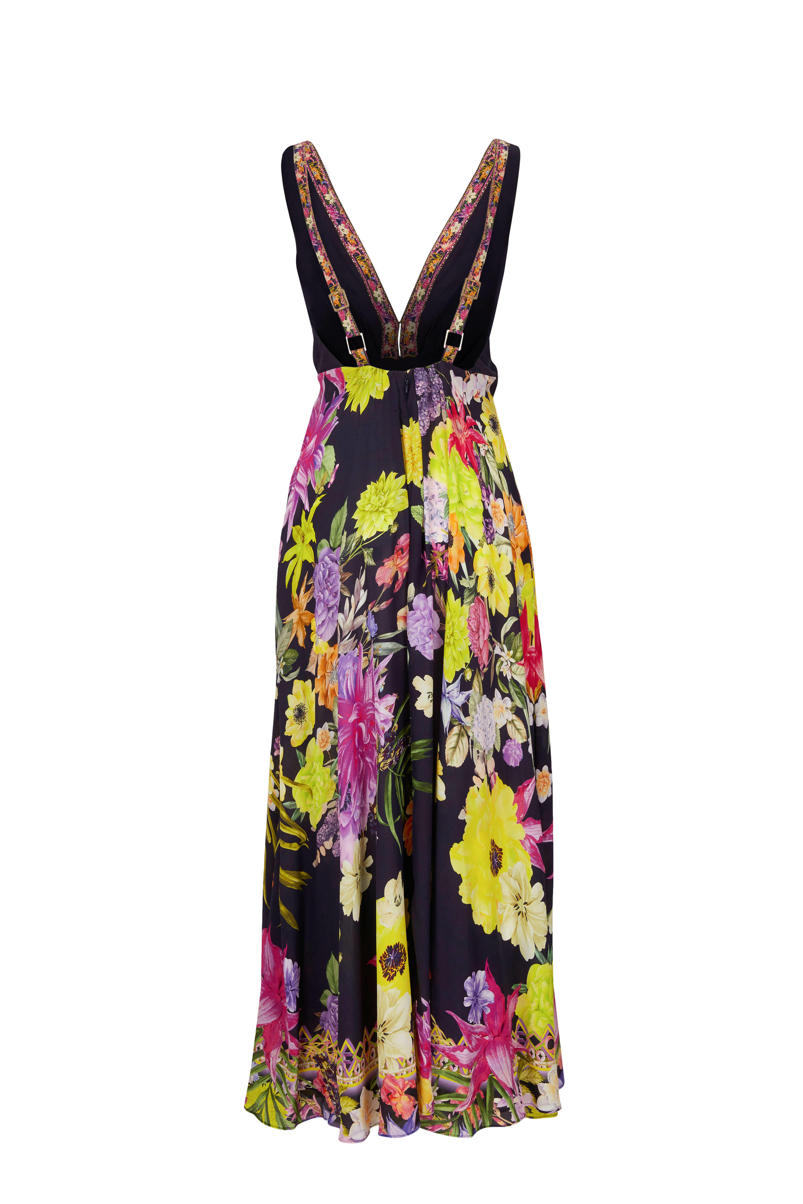 【willfully】pearl shoulder camisole dress Camilla - Peace Be With You Plunging V-Neck Maxi Dress