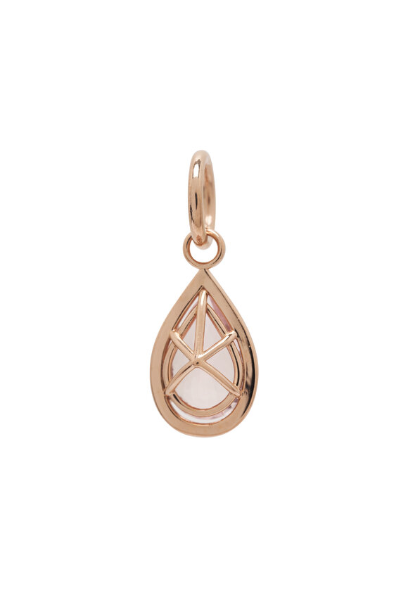 Genevieve Lau 14k Yellow Gold Morganite & Black Diamond Charm - view 2