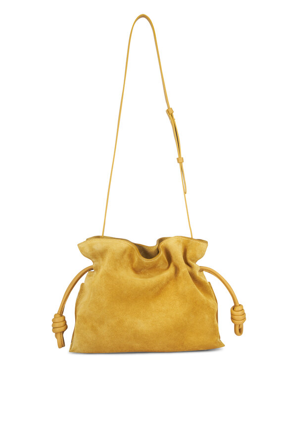 Loewe Medium Flamenco Ochre Suede Clutch - view 5