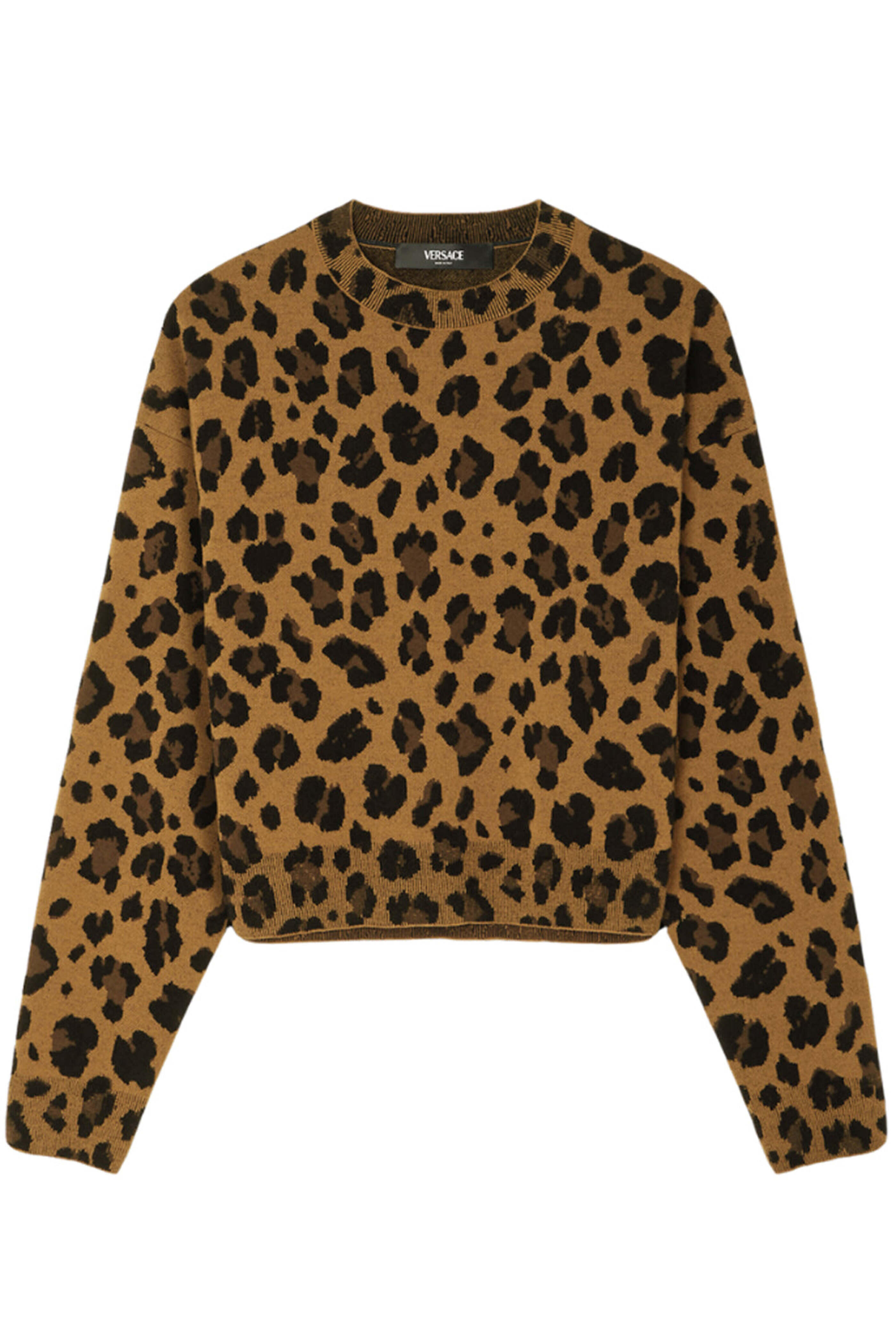 トップス VERSACE leopard top Versace leopard-print cowl-neck Top | Brown | FARFETCH CA