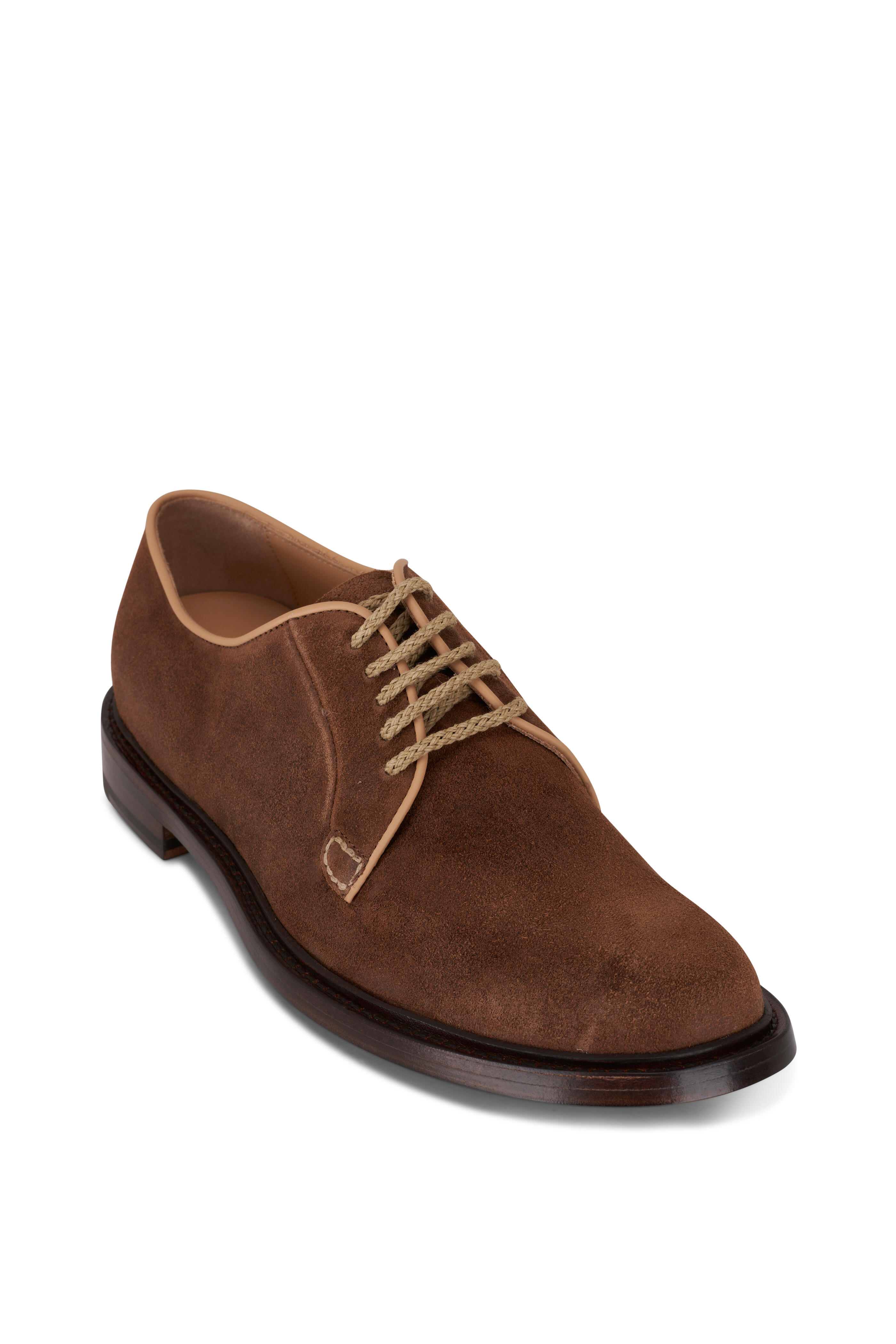 Lowhite - Suede Brown Lace Up Loafer