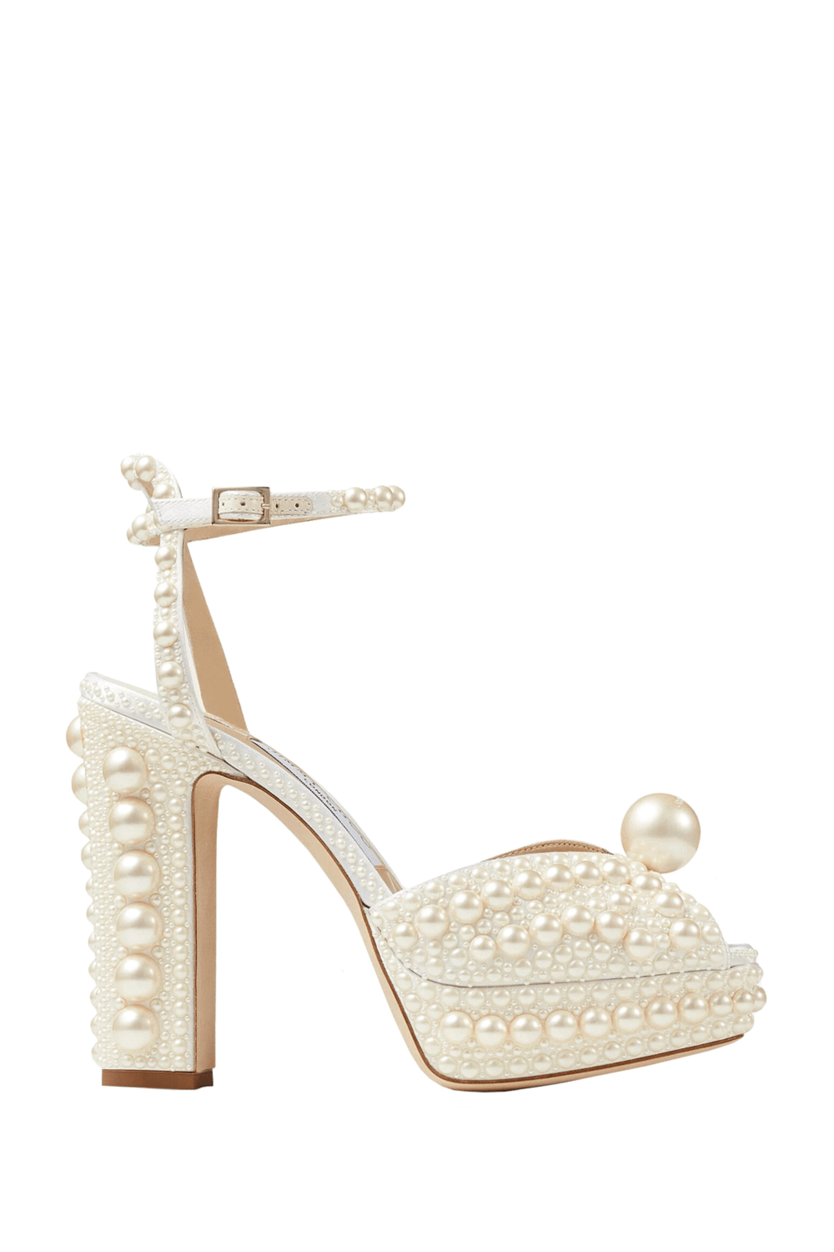 【JIMMY CHOO】Perla 120-Ocsr-Ecru/Natural ★関税送料込み Sacora 85 | Sandali in pizzo color avorio da sposa | JIMMY