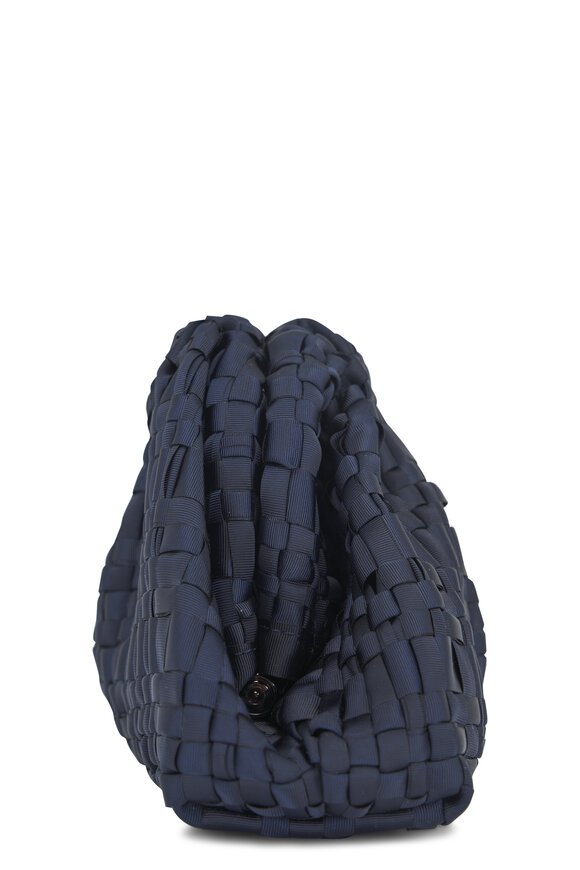 Maria La Rosa - Mini Game Navy Woven Ribbon Bag 