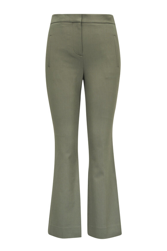 パンツ ZIMMERMANN Eden Slouch Flare Pant In Illustration Green Zimmermann Eden Slouch Flare Pant in Bottle Green | FWRD