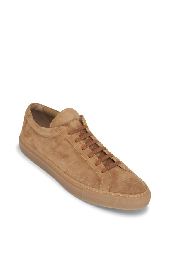 Common Projects Achilles Premium Tan Suede Low Top Sneaker