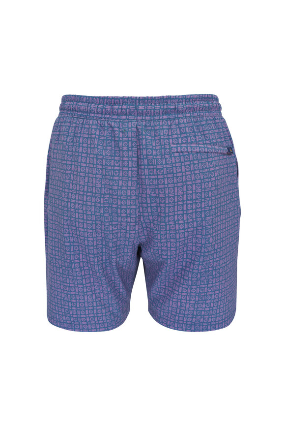 Faherty Brand - Shorelite Bluebell Flare Geo Print Active Shorts 