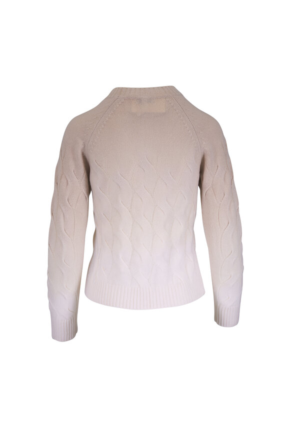 Kinross Wandering Dune Cashmere Cable Knit Sweater - view 3