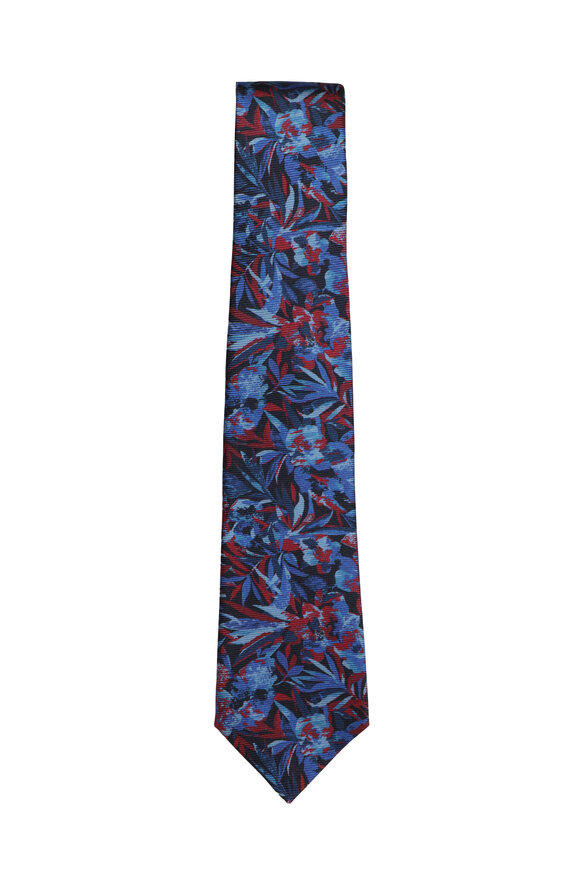 Tom Ford - Navy & Light Blue Tonal Striped Silk Necktie