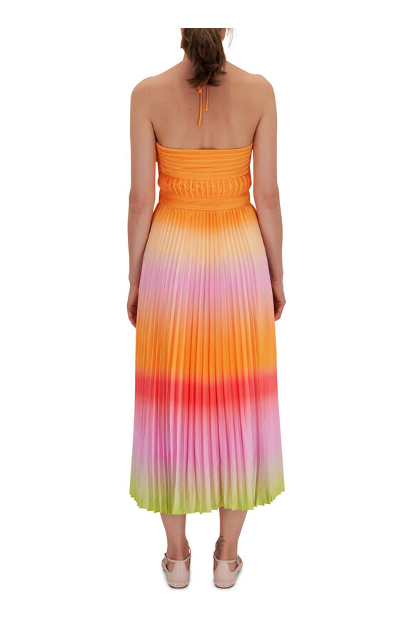 Jonathan Simkhai - Annita Multicolor Ombré Plissé Dress