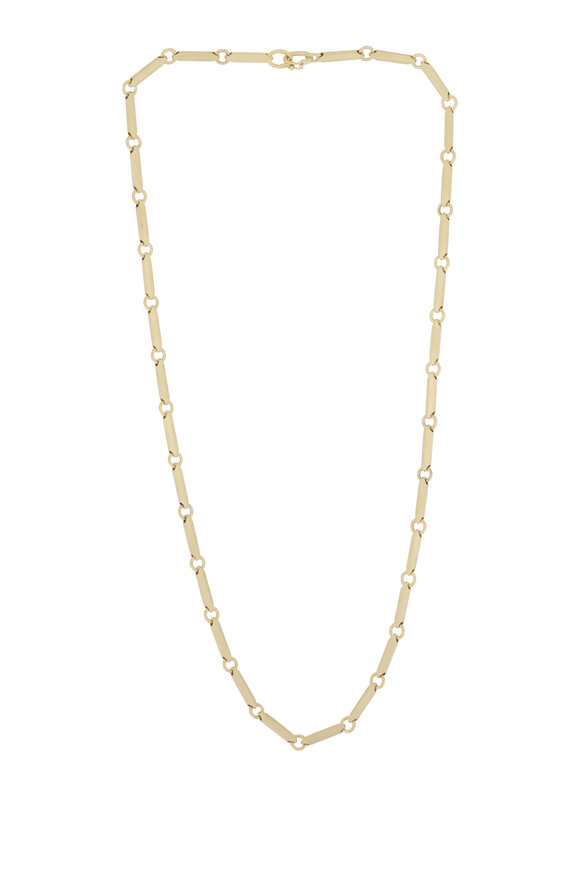 Irene Neuwirth 18k Yellow Gold Faceted Bar Chain