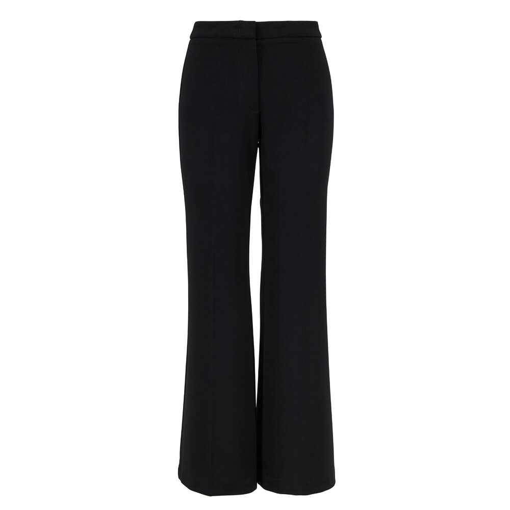 Derek Lam - Black Crêpe Crop Flare Pant | Mitchell Stores