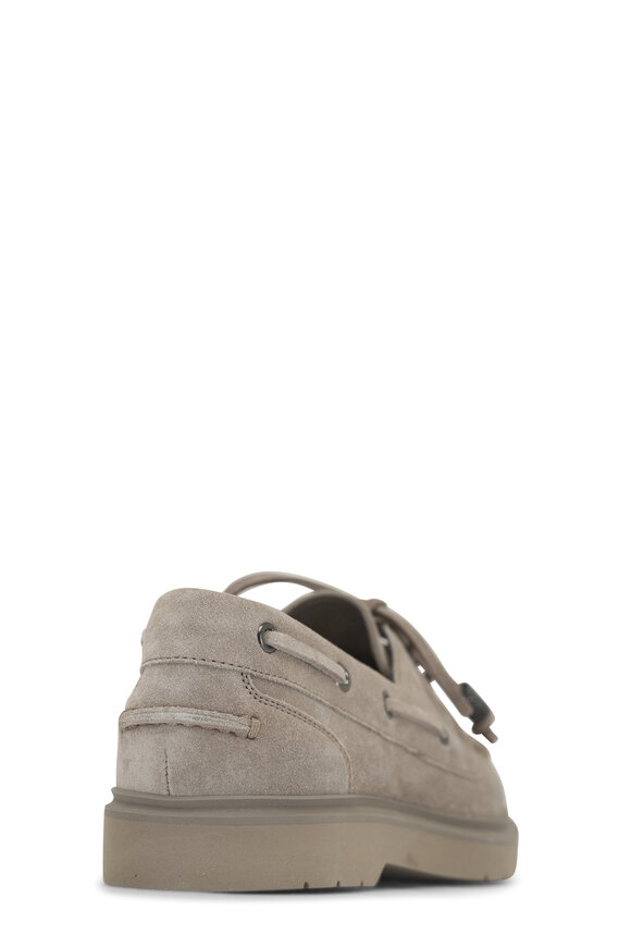 Brunello Cucinelli - Ice Suede Monili Boat Shoe